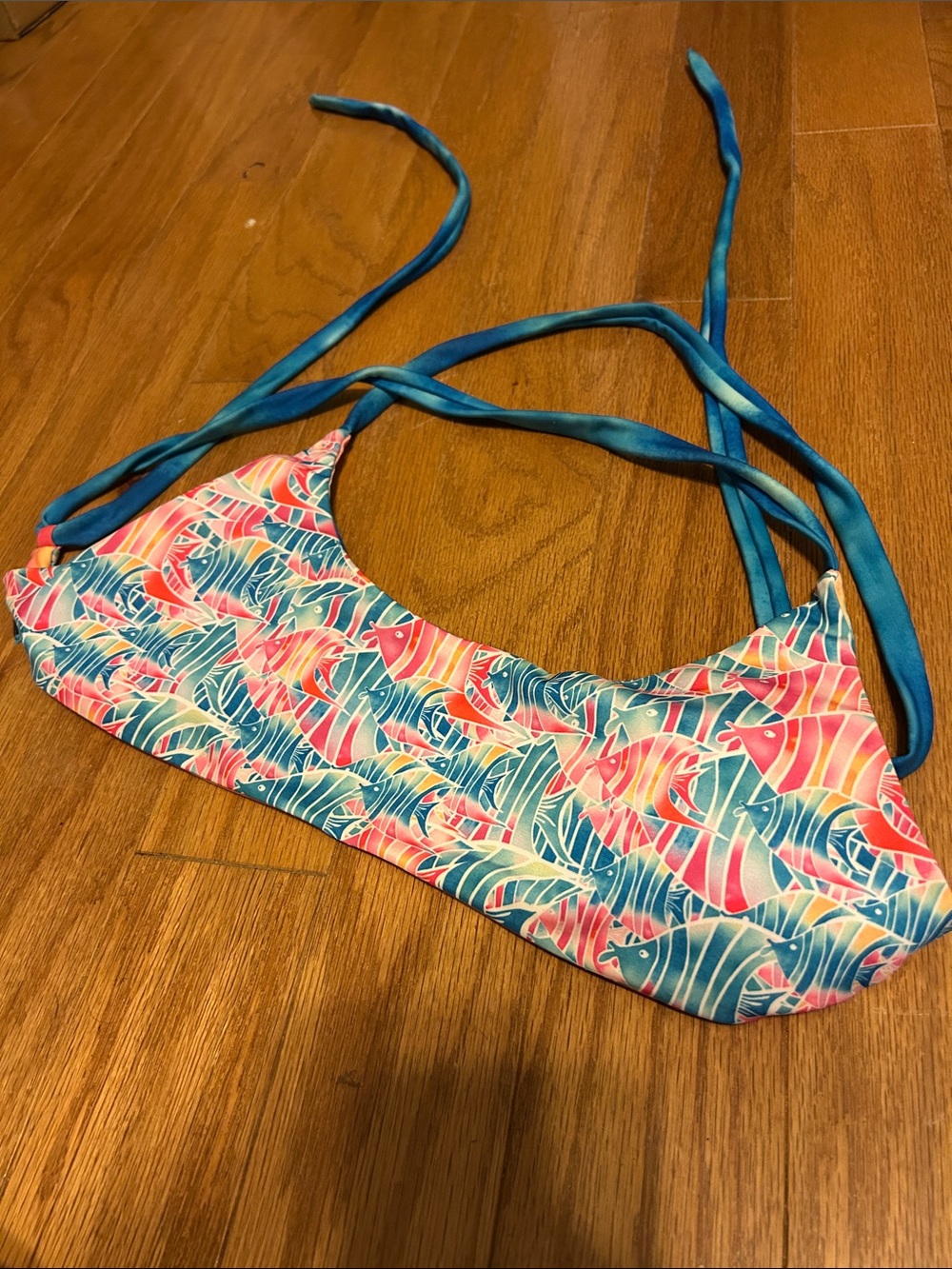 Reversible Fish Print Swim Top